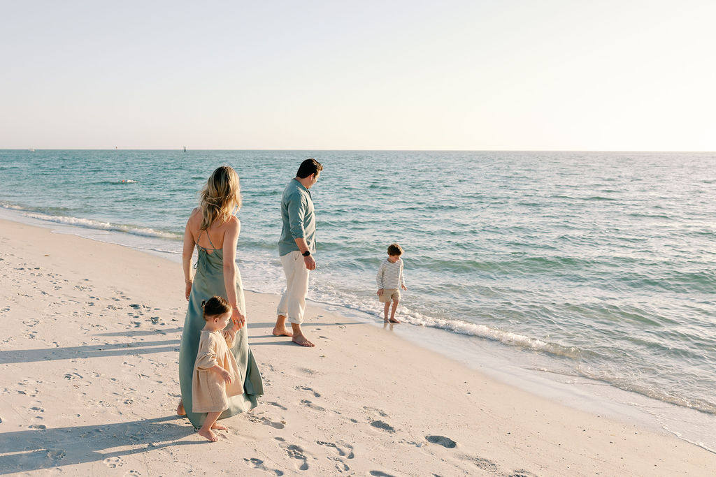 Sunrise session with family on Naples shoreline
