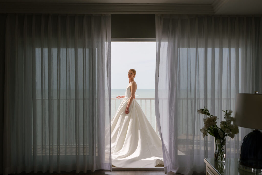 Romantic portraits on the terrace at Naples LaPlaya Beach & Golf Resort wedding by Veronica Costa Photography