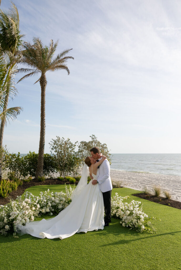Newlywed portraits at LaPlaya Beach & Golf Resort wedding in Naples by Veronica Costa Photography