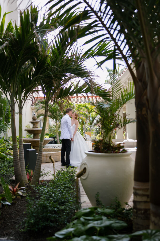 Romantic portraits on the terrace at Naples LaPlaya Beach & Golf Resort wedding by Veronica Costa Photography