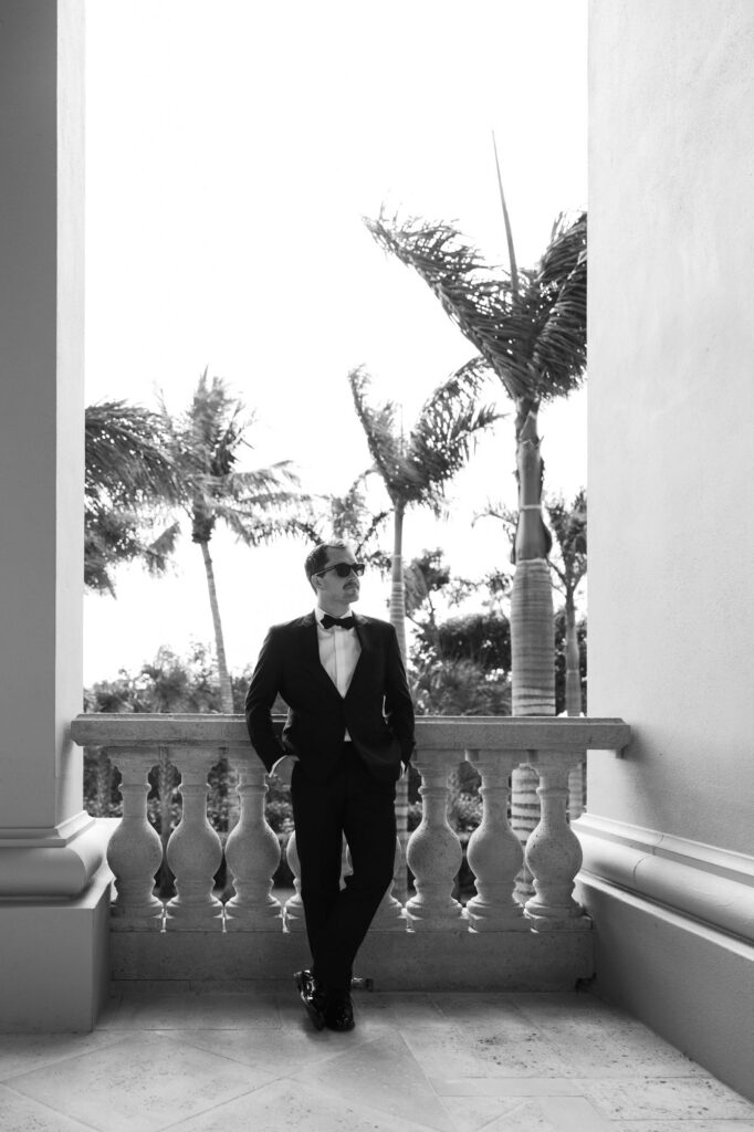 Groom portrait at Ritz Carlton Naples wedding by Veronica Costa Photography