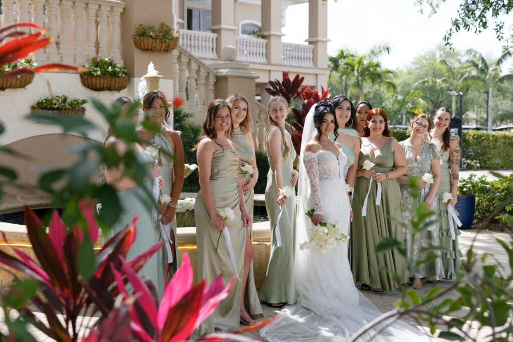 Bridesmaids before the Club at the Strand Naples FL wedding by Veronica Costa Photography