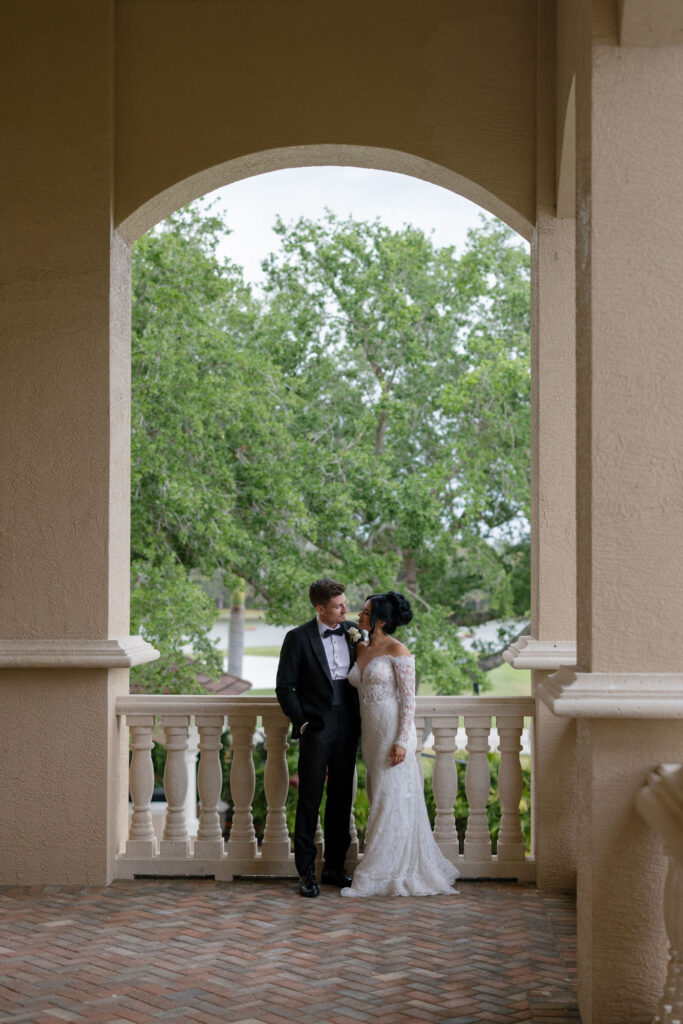Romantic couple portraits at The Club at the Strand wedding by Veronica Costa Photography
