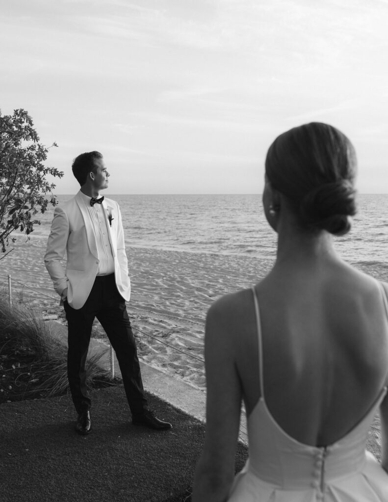 First look wedding portraits at LaPlaya Beach & Golf Resort wedding in Naples by Veronica Costa Photography