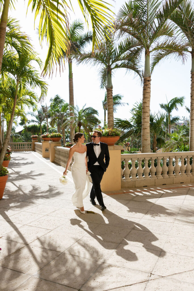 Couple portraits captured at one of the most iconic wedding venues in Naples FL, The Ritz-Carlton, Naples Beach Resort. 